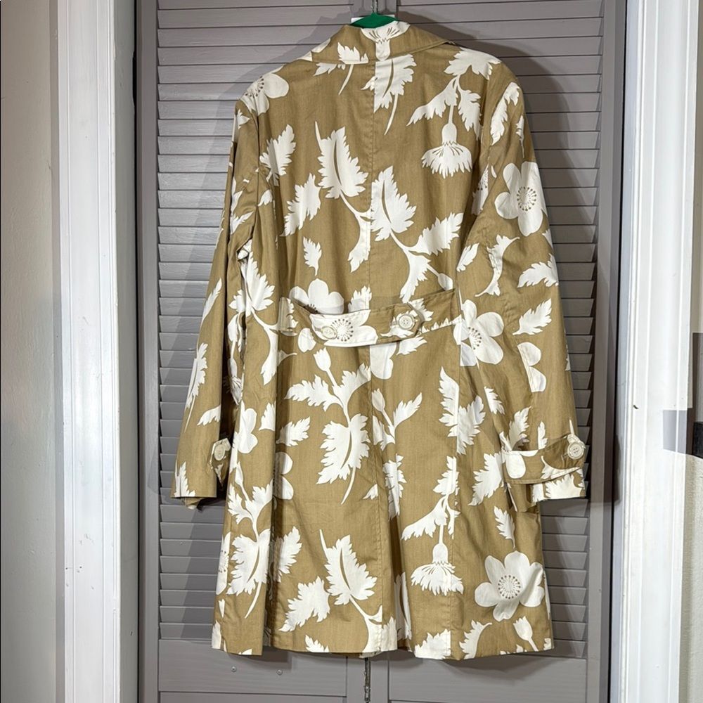 Dennis Basso Tan and White Blazer Lightweight Suit Jacket - Picture 3 of 12